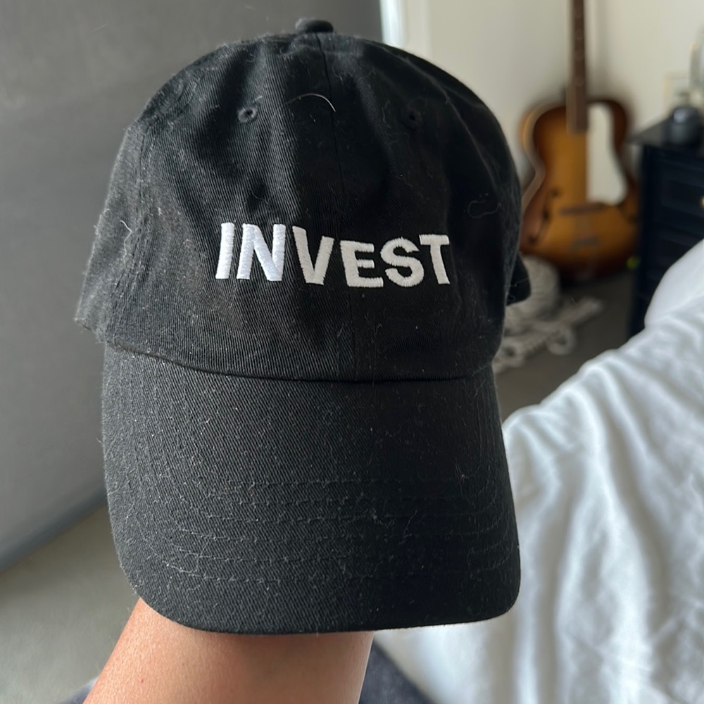 Public.com INVEST black baseball cap